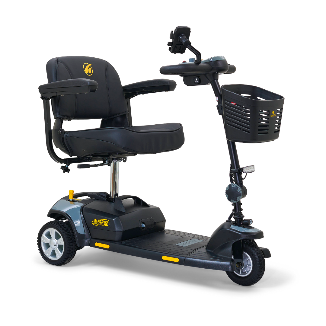 Golden Tech Buzzaround XL 3-Wheel Mobility Scooter - Stone Grey